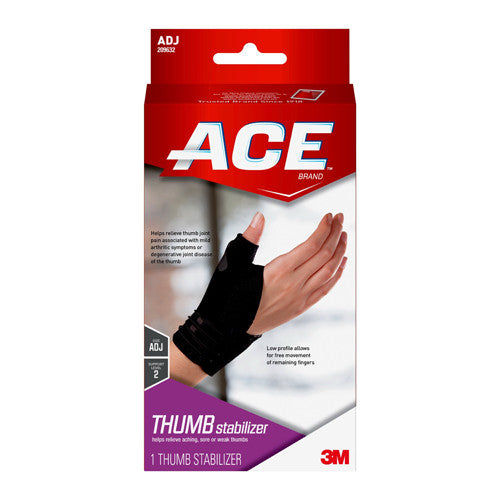 3M Ace Thumb Stabilizer Black, Adjustable, 1 Ea